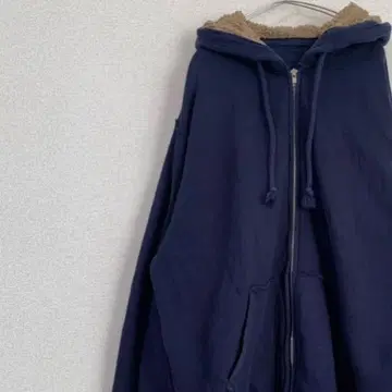 구제 의류 후드티 풀 집업 무지 속기모 네이비 XXL