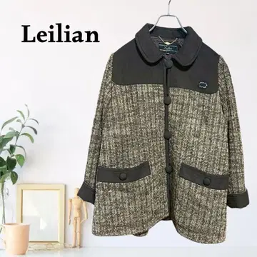 zS28 [ M ] Leilian 트위드 자켓 코쿤 실루엣