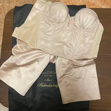 브라이덜 이너 베이지 뷔스티에 & 거들 세트 M