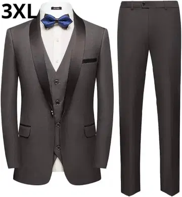 남성용 수트 3XL 쓰리피스 수트 자켓 팬츠 빅 사이즈 새상품급