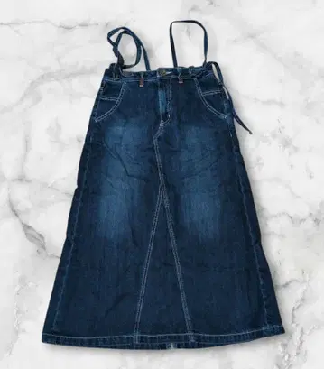 베티 스미스 데님 오버롤 스커트