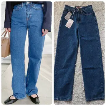 새상품 hnst 오네스트 HighriseLoose 데님 스픽 앤 스팬