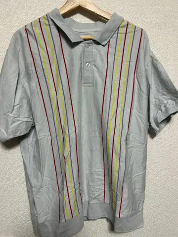 OBEY 스트라이프 피케 셔츠 XL 그레이