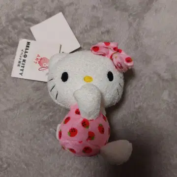 헬로키티 딸기 패턴 스트랩