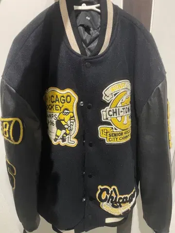 시카고 자수 바시티 자켓