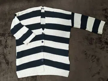 URBAN RESEARCH ROSSO 굵은 보더 니트 가디건