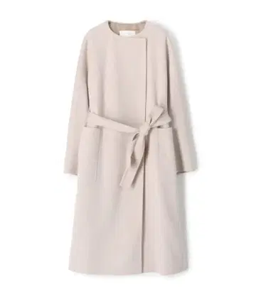 ballsey 프리미엄 울 리버 노카라 코트 베이지