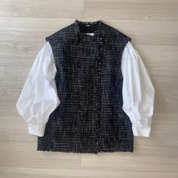 미라 오웬 프린지 코쿤 트위드 W 베스트