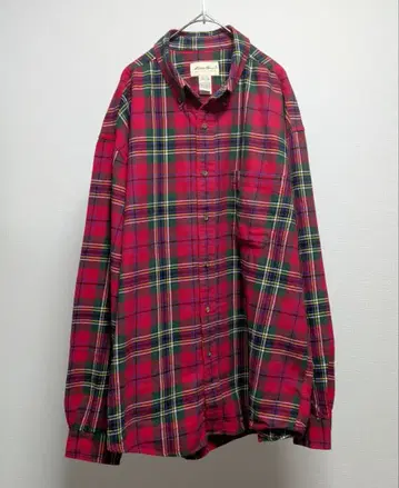 에디 바우어 플란넬 셔츠 L 터탄 마드라스 체크 화이트 택