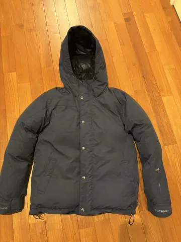 새상품급 SOPHNE 후드 부착 다운 자켓 네이비 M