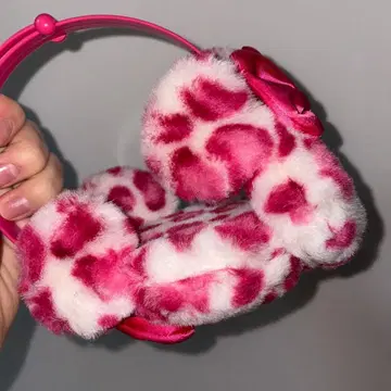 디즈니 미니 귀도리 레오파드 무늬 이마프 세트 y2k 헤이세이