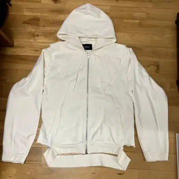 grancy 24AW 지퍼 후드티 화이트 M 사이즈