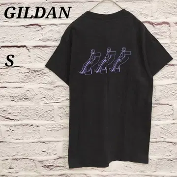 길단 [ S ] 반팔 티셔츠 로고 프린트 코튼 100% 블랙