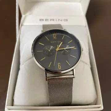 BERING 블랙 아날로그 손목시계