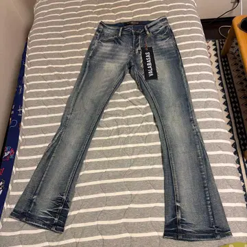 VALABASAS 플레어 청바지 데님 블루 택 포함