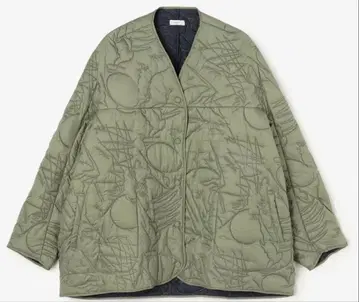 마니푸리 퀼팅 자켓 올리브 그린