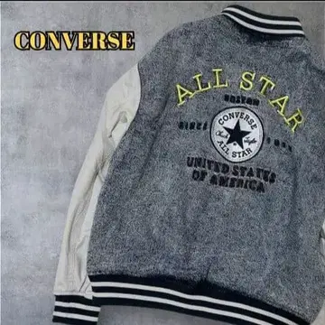 새상품급 CONVERSE 바시티 자켓 데님 자수 자켓 올스타