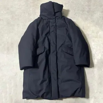 새상품급 +J 유니클로 다운 코트 롱 기장 숄카라 네이비 최근