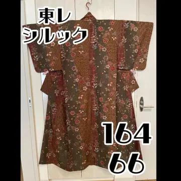 실룩 워셔블 기모노 코몬 후쿠레오리 꽃 문양 시츠케츠키