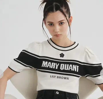 [ LILY BROWN x MARY QUANT ] 반팔 니트 풀오버