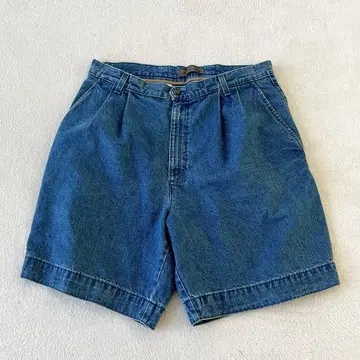 Dockers 빈티지 2턱 데님 하프 팬츠 usa 블루 계열 34