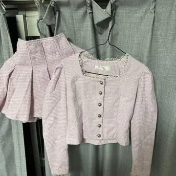 핑크 트위드 셋업