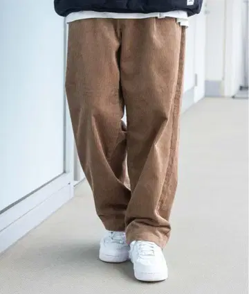 브라운 코듀로이 와이드 팬츠 L 사이즈