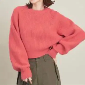 BEAUTY&YOUTH 핑크 크루넥 니트