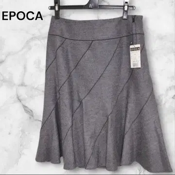 택 포함 새상품 EPOCA 스커트 그레이 40 머메이드 라인 미디 기장