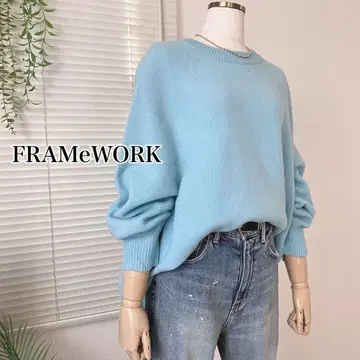 [ 2024AW ] FRAMeWORK 래글런 슬리브 와이드 풀오버 니트