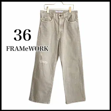 [ 2025SS ] FRAMeWORK 데님 스트레이트 팬츠 36 베이지