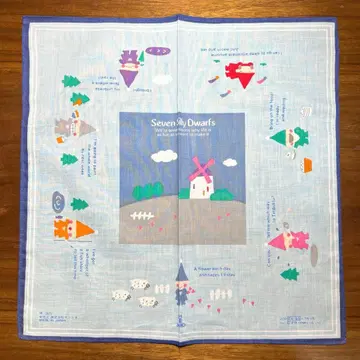 산리오 세븐 리드 드워프 손수건 1979년 제조 쇼와 레트로