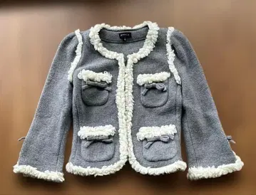 새상품급 EPOCA 긴팔 가디건 그레이 사이즈 40 일본제