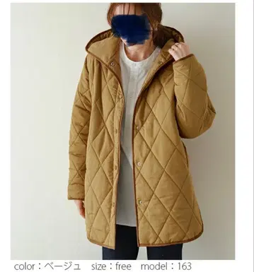 라지엠 퀼팅 코트 후드