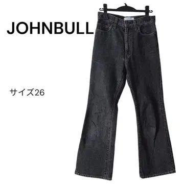 Johnbull (존불) 슬림 레그 부츠컷 데님 스트레이트 블랙 26