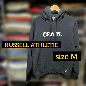 00s 러셀 애슬레틱스 스텐실 프린트 후드티 M 사이즈 블랙