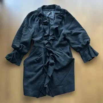 EPOCA 프릴 코트 블랙 사이즈 40 일본제