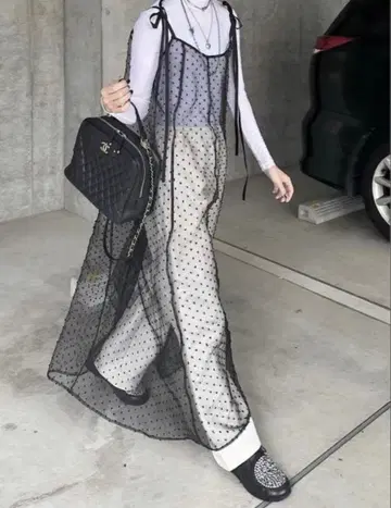 perna 도트 오간자 원피스