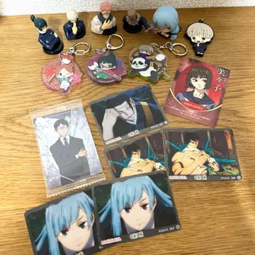 주술회전 캐릭터 피규어 키링 카드&씰 세트