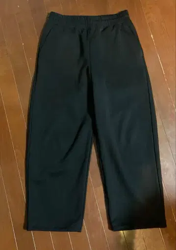 UNIQLO C 맨투맨 와이드 팬츠 M 블랙 표시 사이즈