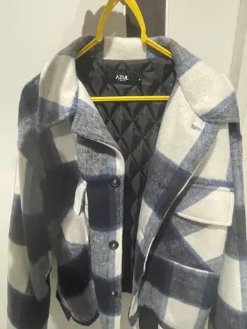 AZUL 네이비 화이트 체크 자켓