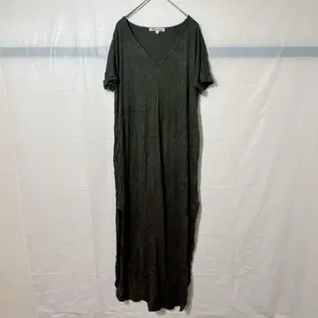 새상품급 Stiletto's 올리브 그린 반팔 롱 원피스 [ M ]