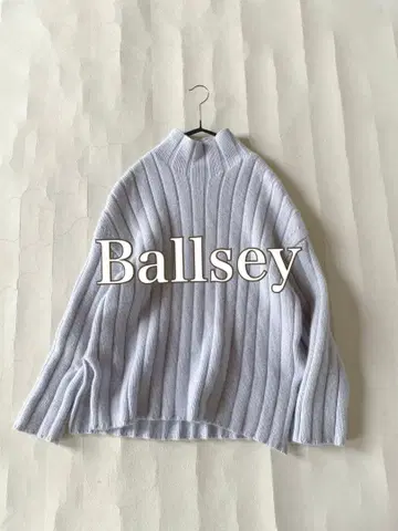 투모로우랜드 Ballsey 울 캐시미어 와이드 리브 니트