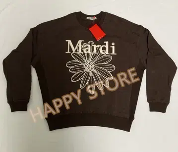 Mardi 브라운 플라워 프린트 후드티