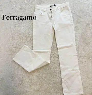 Ferragamo 화이트 데님 팬츠 40