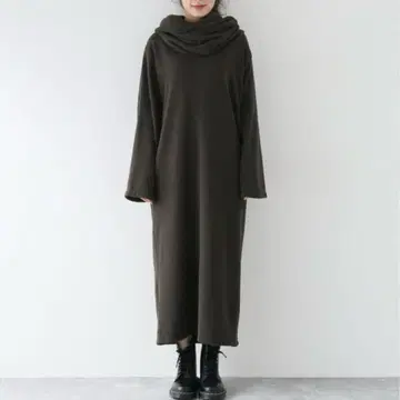 BLACK CRANE 블랙 크레인 도넛 넥 원피스 롱