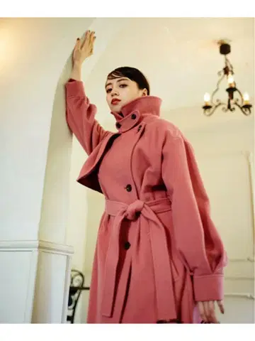 새상품급 JILL by JILL STUART 스탠드 카라 레이디 코트