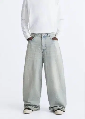 ZARA 오버 다이 배기 데님 EU38