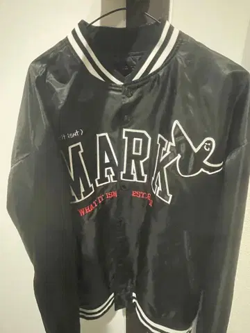 MARK GONZALES 바시티 자켓 블랙