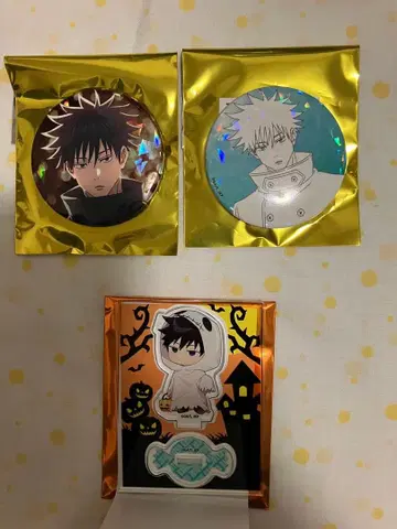 주술회전 마루큐브 콜라보 캔뱃지 아크릴 스탠드 후시구로 메구미